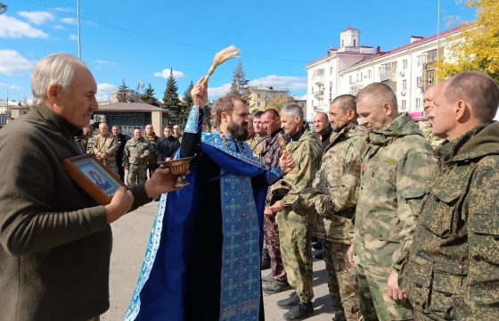 Отправка группы казаков-добровольцев в зону специальной военной операции.