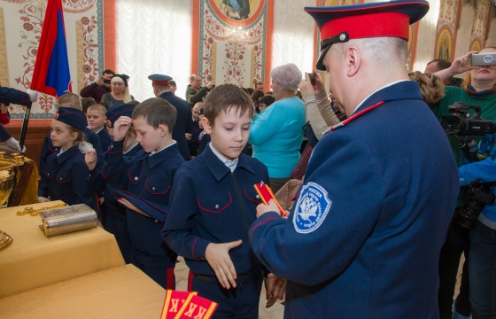 Торжественная церемония принятия присяги кадетами казачьих кадетских классов общеобразовательных школ г.о. Самара.