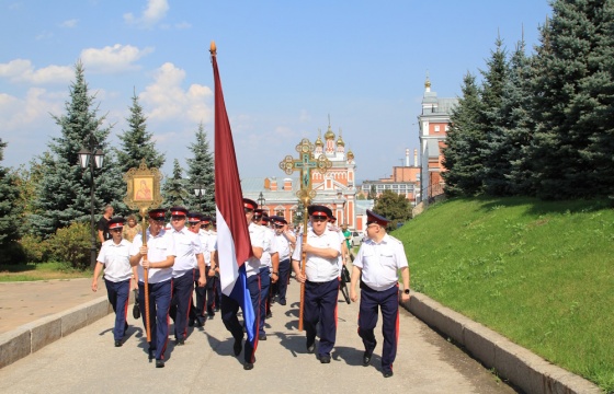 Участие самарских казаков в Международном патриотическом фестивале «Самарское знамя»