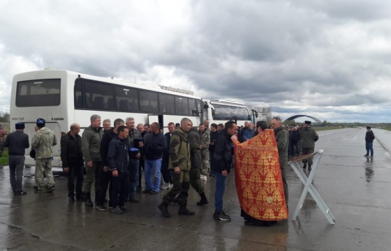 Самарские казаки отправились на Украину в составе добровольческого отряда, для участия в спецоперации 